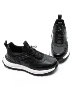 Pantofi Sport Barbati din piele naturala 5306 BLACK | ADVANCER