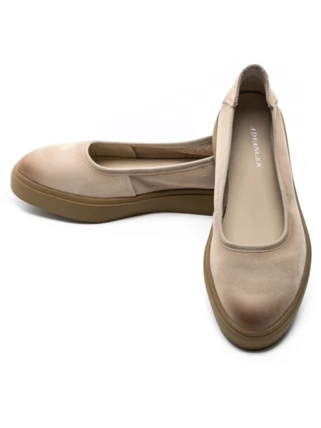 Balerini Dama din piele naturala N3301 CREAM | ADVANCER