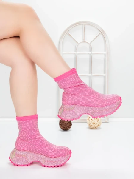 Pantofi Sport Dama cu Platforma 5WL110 ROSEO | MEI