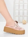 Papuci Dama cu Platforma 5WL113 PINK | MEI