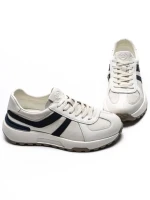 Pantofi Sport Barbati din piele naturala 5317 WHITE-BLUE | ADVANCER