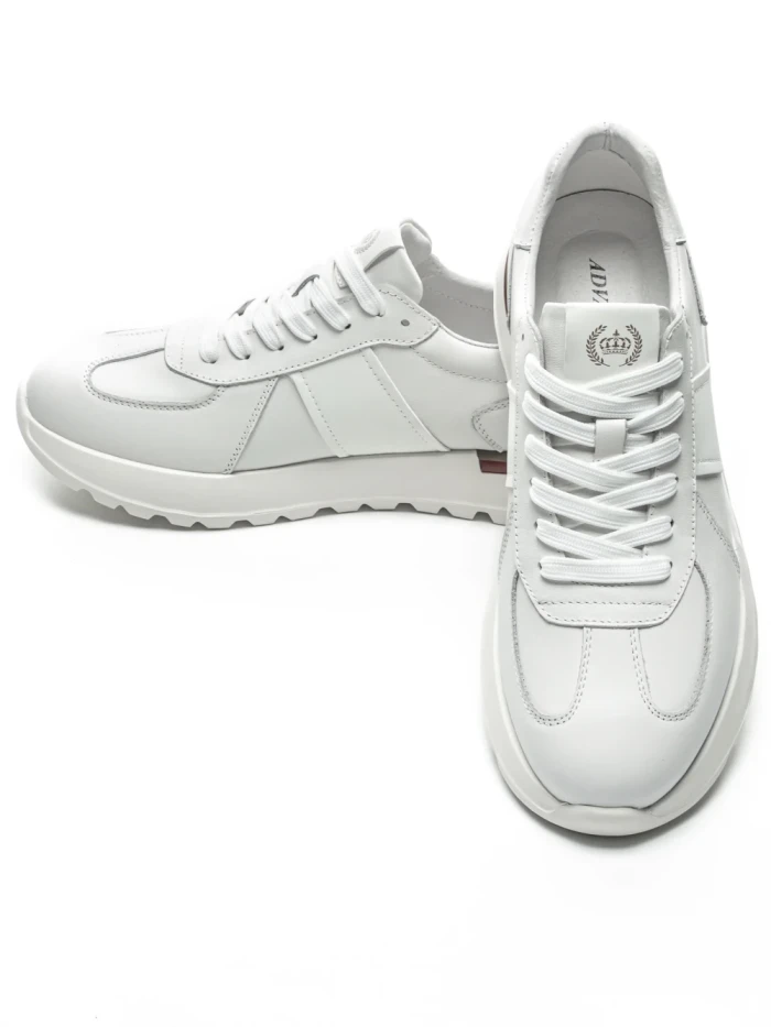 Pantofi Sport Barbati din piele naturala 12-186 WHITE | ADVANCER