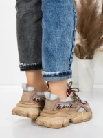 Pantofi Sport Dama din piele naturala Y5757-1 WINE | ADVANCER