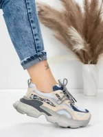 Pantofi Sport Dama din piele naturala Y5757-1 BLUE | ADVANCER