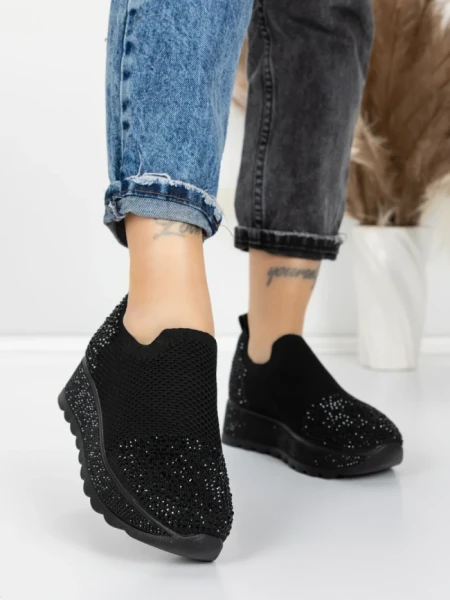 Sneakers Dama 5H68 BLACK | MEI