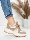 Pantofi Sport Dama din piele naturala HY3393 KHAKI | ADVANCER