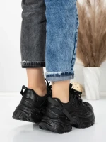 Pantofi Sport Dama din piele naturala 918-1 BLACK | FRANCO GERARDO