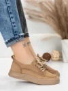 Pantofi Sport Dama din piele naturala 2535 KHAKI | FRANCO GERARDO