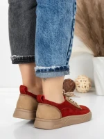 Pantofi Sport Dama din piele naturala 2535 RED | FRANCO GERARDO
