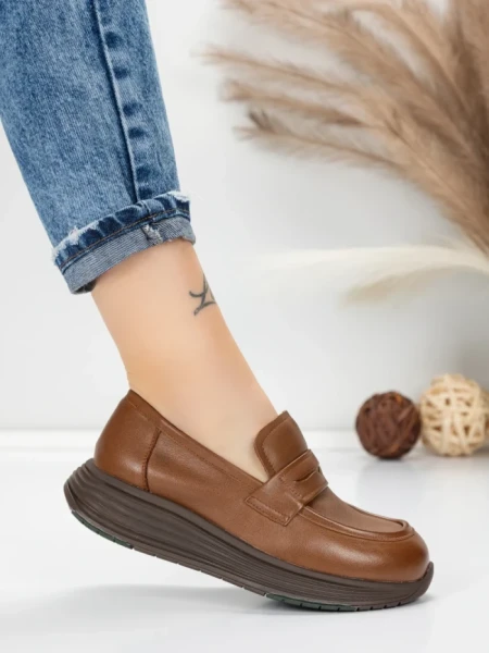 Pantofi Casual Dama din piele naturala 16-7 DARK BROWN | FRANCO GERARDO