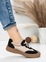 Pantofi Sport Dama din piele naturala 65852 BLACK | FRANCO GERARDO