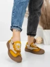 Pantofi Sport Dama din piele naturala 65852 YELLOW | FRANCO GERARDO