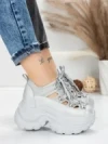 Pantofi Sport Dama cu Platforma 0897-33 SILVER | MEI