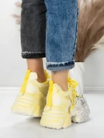 Pantofi Sport Dama cu Platforma 6166-113 YELLOW | MEI
