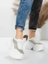 Pantofi Sport Dama cu Platforma 0897-36 WHITE | MEI