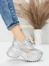 Pantofi Sport Dama cu Platforma 6968-1 SILVER | MEI