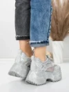 Pantofi Sport Dama cu Platforma 6968-1 SILVER | MEI