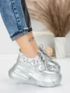 Pantofi Sport Dama cu Platforma 8307-2 SILVER | MEI
