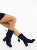 Cizme dama albastre din material textil Lumina