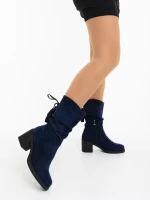 Cizme dama albastre din material textil Lumina