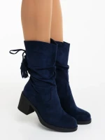 Cizme dama albastre din material textil Lumina