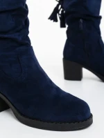 Cizme dama albastre din material textil Lumina