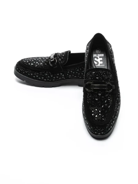 Mocasini Barbati din piele naturala 5NXE78 BLACK | EXCENTRIC SHOES