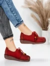 Pantofi Casual Dama din piele naturala 2553 RED | FORMATIONE