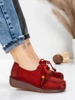 Pantofi Casual Dama din piele naturala 2553 RED | FORMATIONE