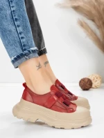 Pantofi Sport Dama din piele naturala 6806 RED | ADVANCER