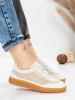 Pantofi Sport Dama din piele naturala 2501-1 CREAM | ADVANCER