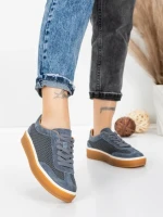 Pantofi Sport Dama din piele naturala 2501-1 GREY | ADVANCER