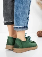 Pantofi Casual Dama din piele naturala 8887 GREEN | FORMATIONE