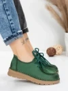 Pantofi Casual Dama din piele naturala 8887 GREEN | FORMATIONE