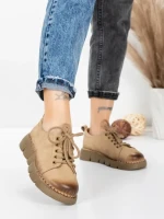 Pantofi Casual Dama din piele naturala 556 APRICOT | FORMATIONE