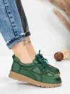 Pantofi Casual Dama din piele naturala 886 GREEN | FRANCO GERARDO