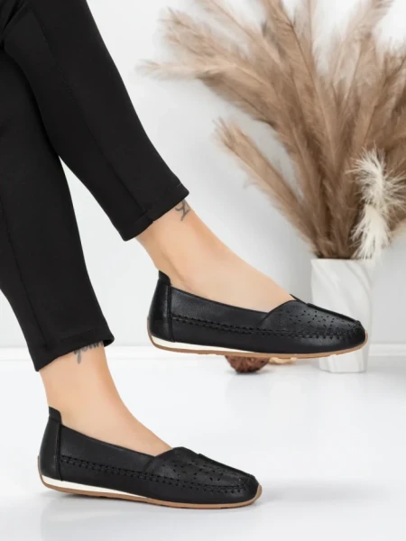 Balerini Dama din piele naturala 5001-1 BLACK | FORMATIONE