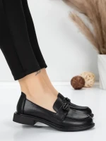 Pantofi Casual Dama din piele naturala 11520-120 BLACK | ADVANCER