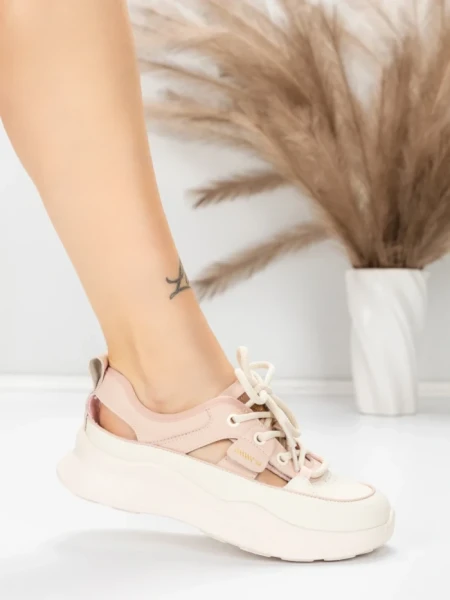 Pantofi Sport Dama din piele naturala 70136X PINK | ADVANCER