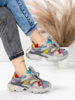 Pantofi Sport Dama din piele naturala HY5782 PURPLE-BLUE | FRANCO GERARDO