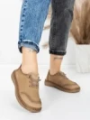 Pantofi Casual Dama din piele naturala 8736 APRICOT | FORMAZIONE
