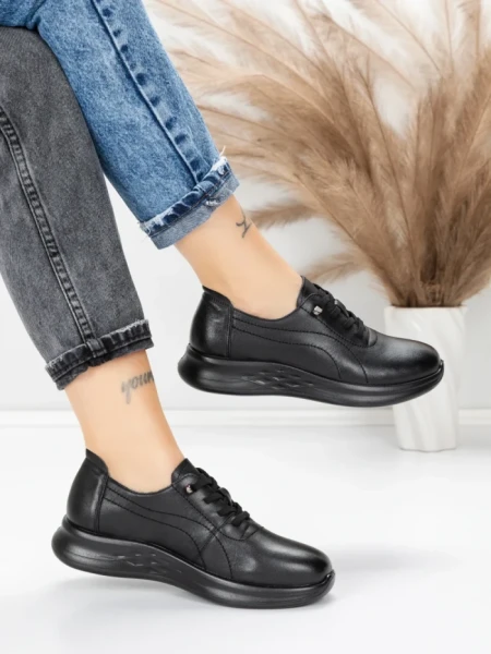 Pantofi Casual Dama din piele naturala 5712567 BLACK | ADVANCER