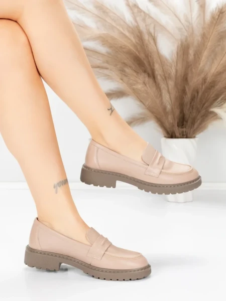 Pantofi Casual Dama din piele naturala 5729501 APRICOT | ADVANCER