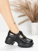 Pantofi Casual Dama din piele naturala 23282 BLACK | ADVANCER