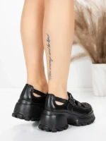 Pantofi Casual Dama din piele naturala 23282 BLACK | ADVANCER