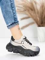 Pantofi Sport Dama din piele naturala 9802 GREY | FRANCO GERARDO