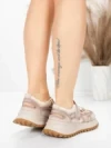 Pantofi Sport Dama din piele naturala KM3906 CREAM | ADVANCER