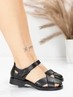 Sandale Dama din piele naturala 9305-90 BLACK | ADVANCER