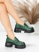 Pantofi Casual Dama din piele naturala 8307 GREEN | ADVANCER