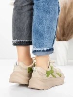 Pantofi Sport Dama din piele naturala 8255 GREEN | ADVANCER